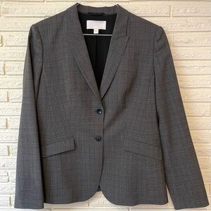 Boss Hugo Boss JULEA1 Virgin Wool Blazer Tailored Jacket Work Gray Womens US 10